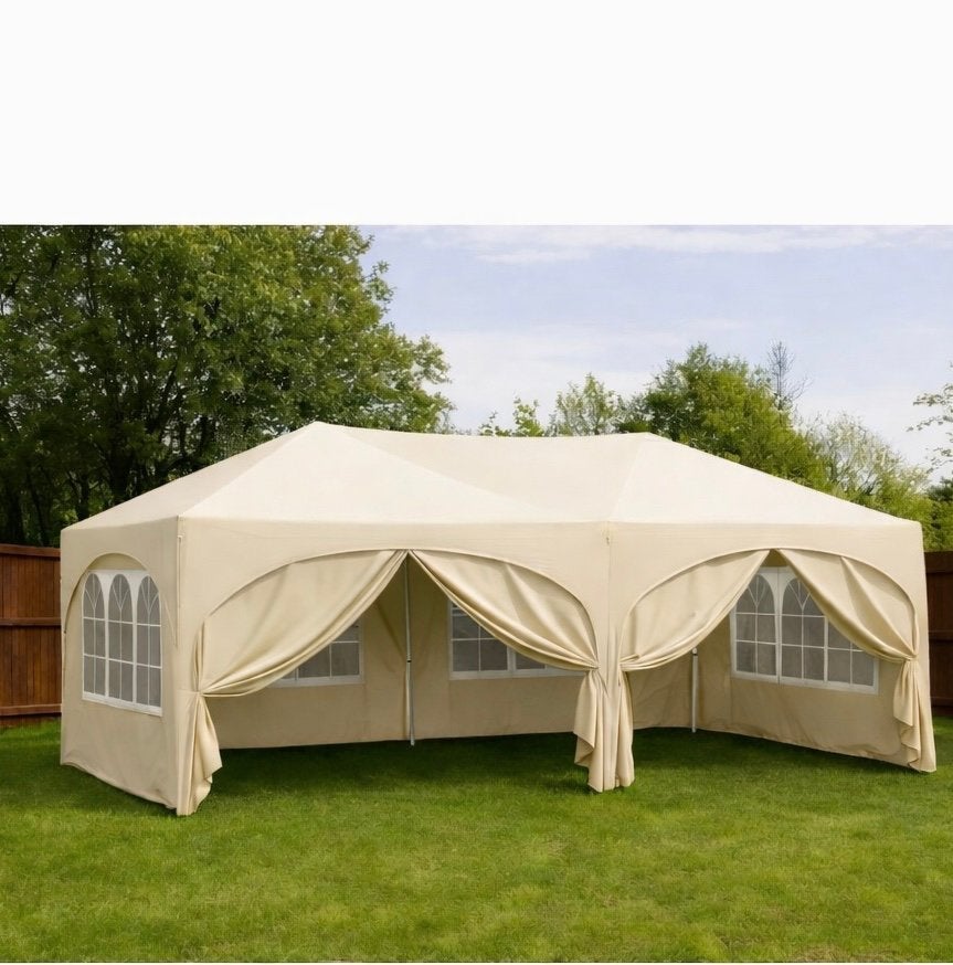 Easy up partytent 6x3 beige, Opvouwbaar, Partytent, Minder dan 4 meter, Nieuw