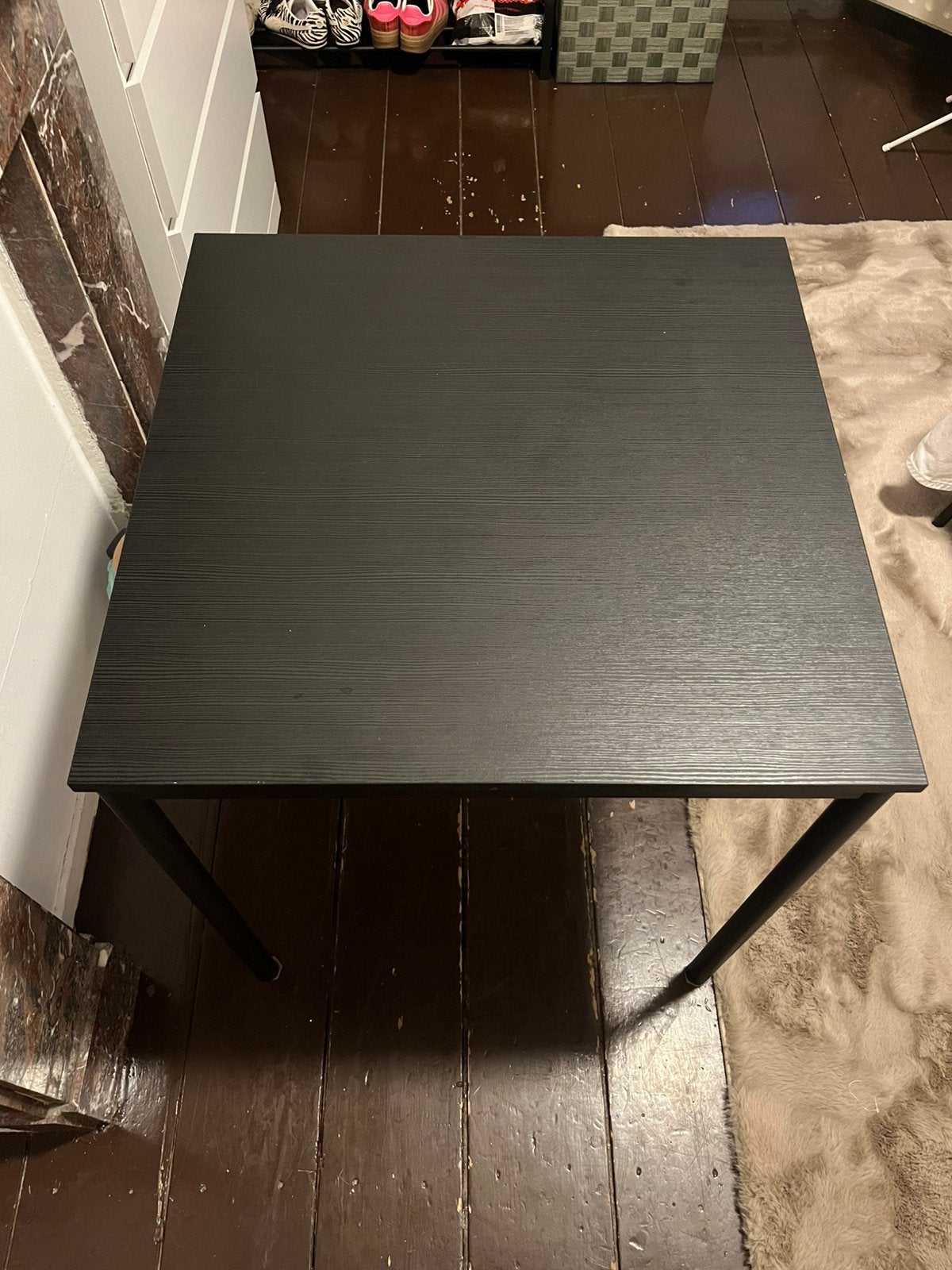 Zwarte tafel, Ophalen, Gebruikt, 50 tot 100 cm, Vierkant