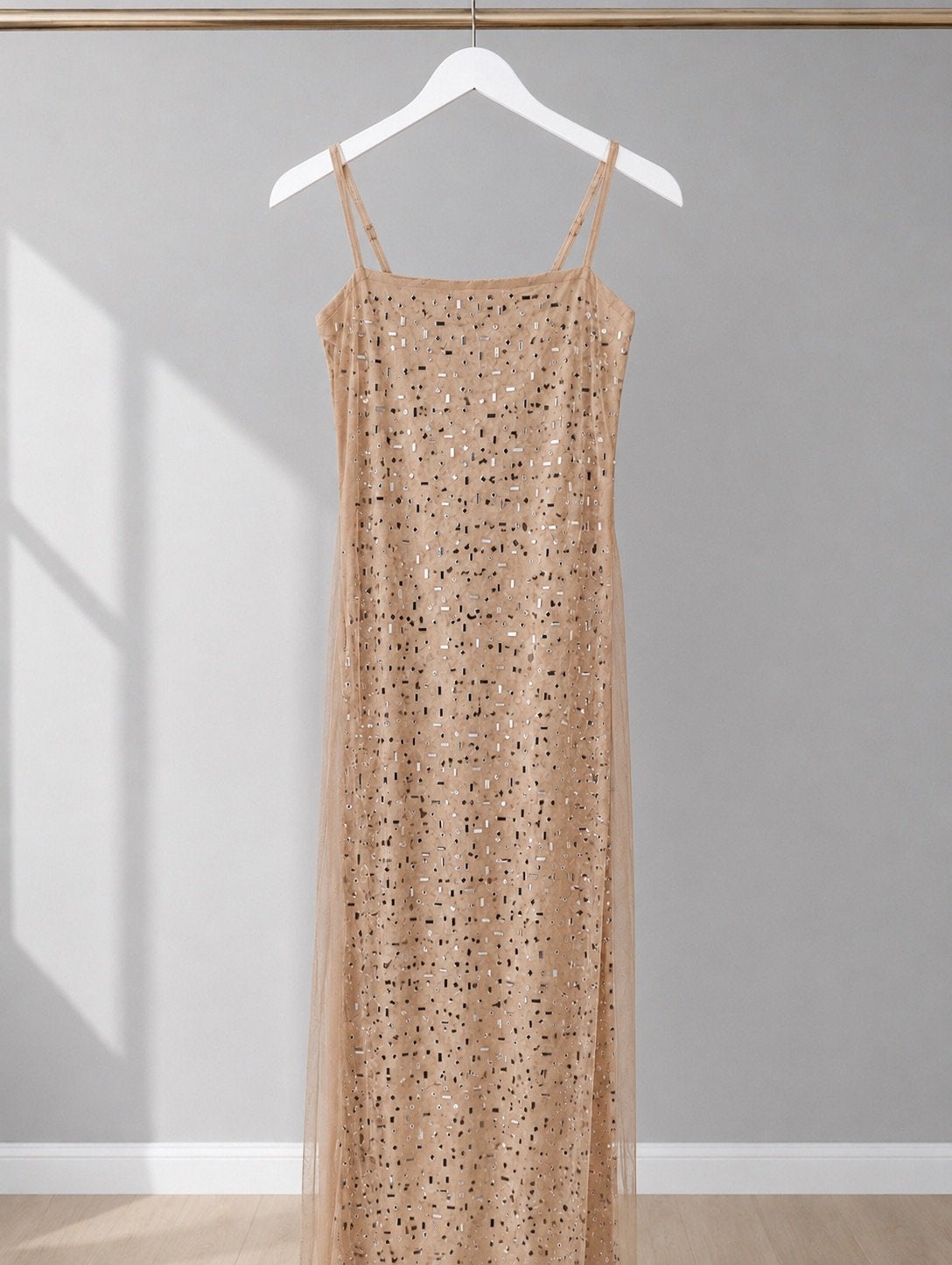 Avondjurk, Kleding | Dames, Jurken, Beige, Nieuw, Ophalen of Verzenden, Maat 34 (XS) of kleiner