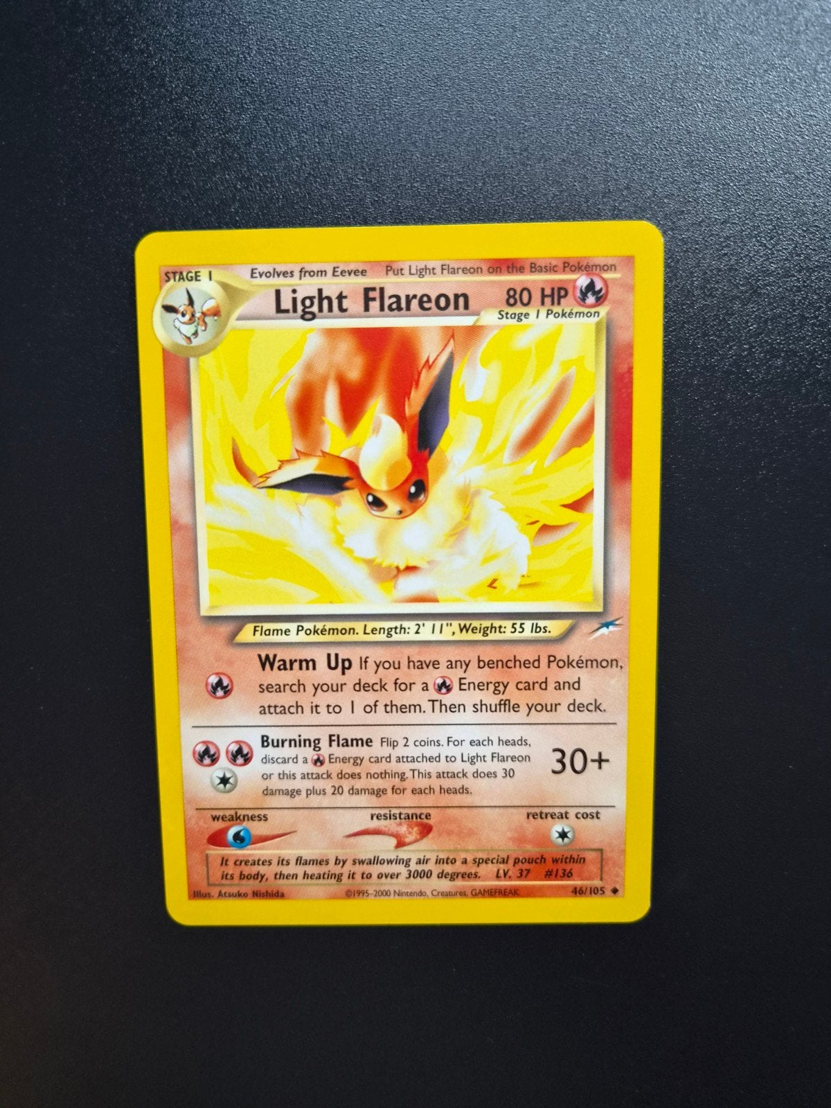 Light Flareon 46 Pokemon Neo Destiny, Hobby en Vrije tijd, Verzamelkaartspellen | Pokémon, Ophalen of Verzenden, Zo goed als nieuw