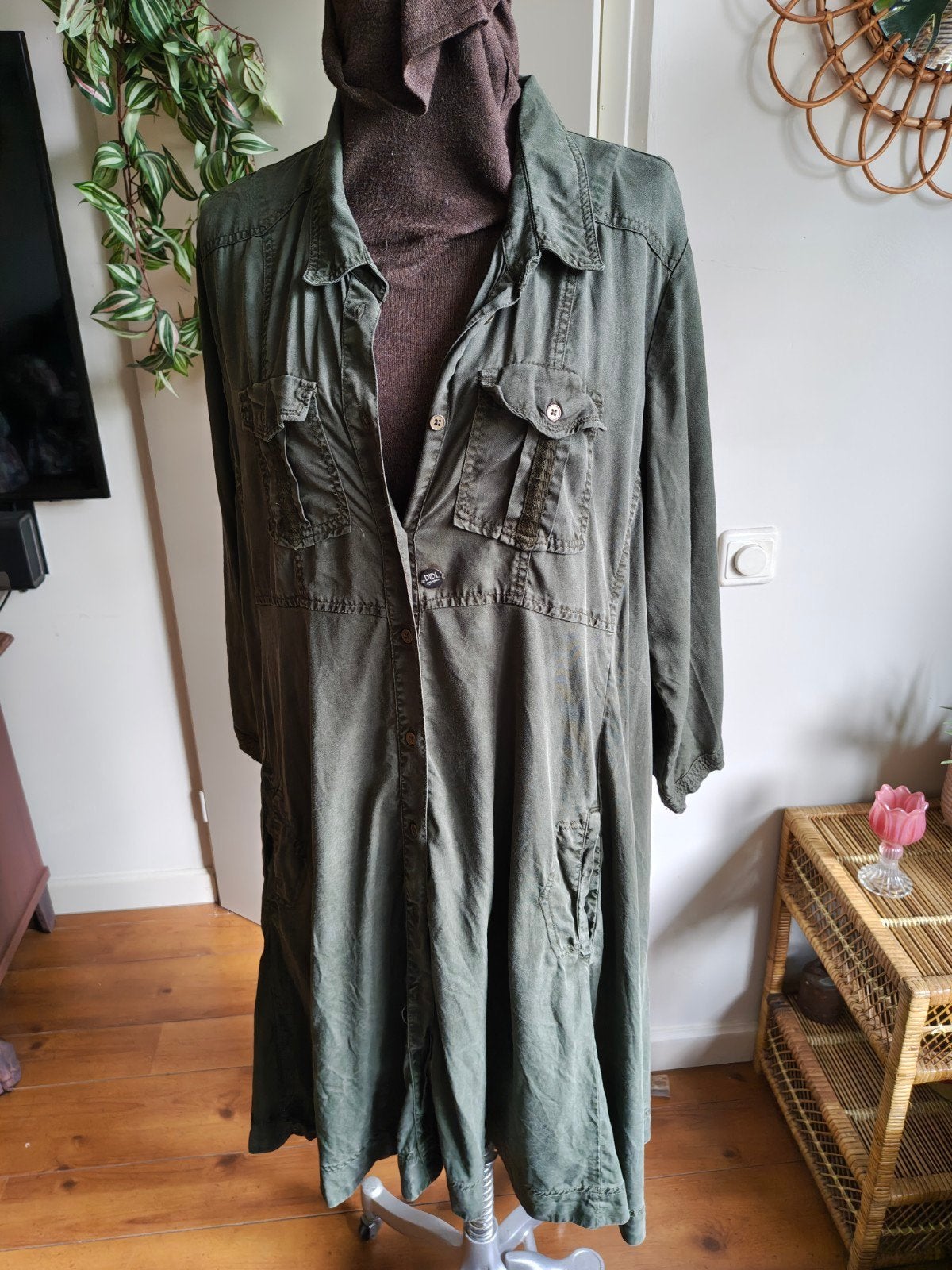 didi jurk met zakken xl xxl groen, Kleding | Dames, Ophalen of Verzenden, Gedragen, Onder de knie