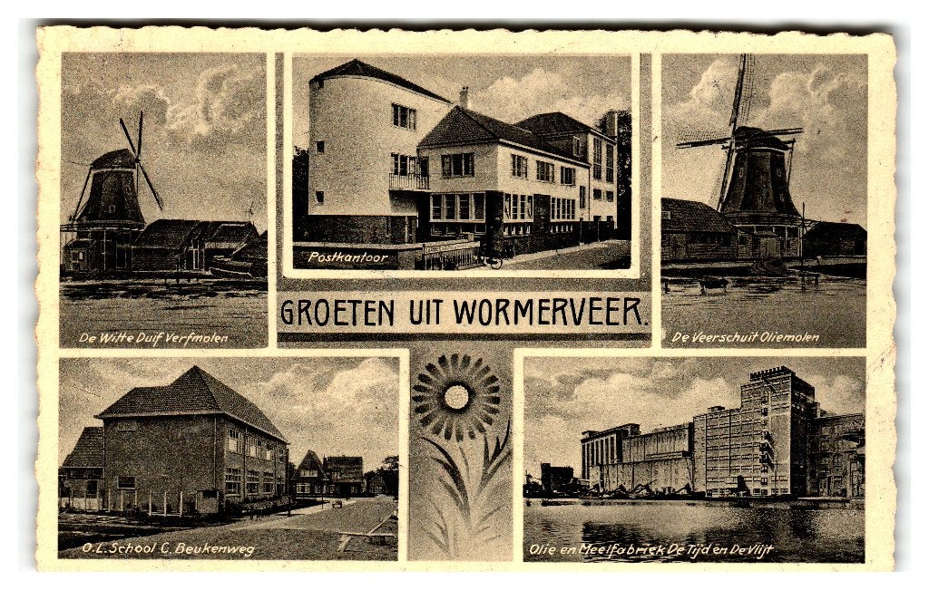 Wormerveer, Groeten uit Wormerveer, Verzenden, 1940 tot 1960, Ongelopen, Noord-Holland