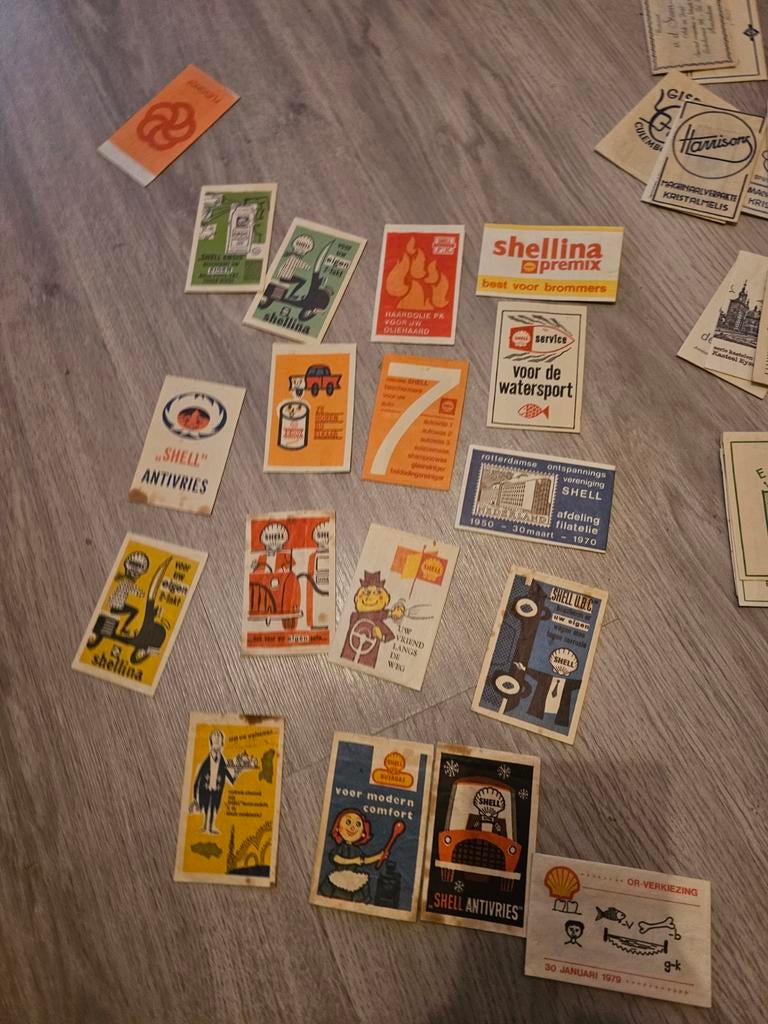 Oude verzameling suikerzakjes, waaronder van Shell, Ophalen of Verzenden