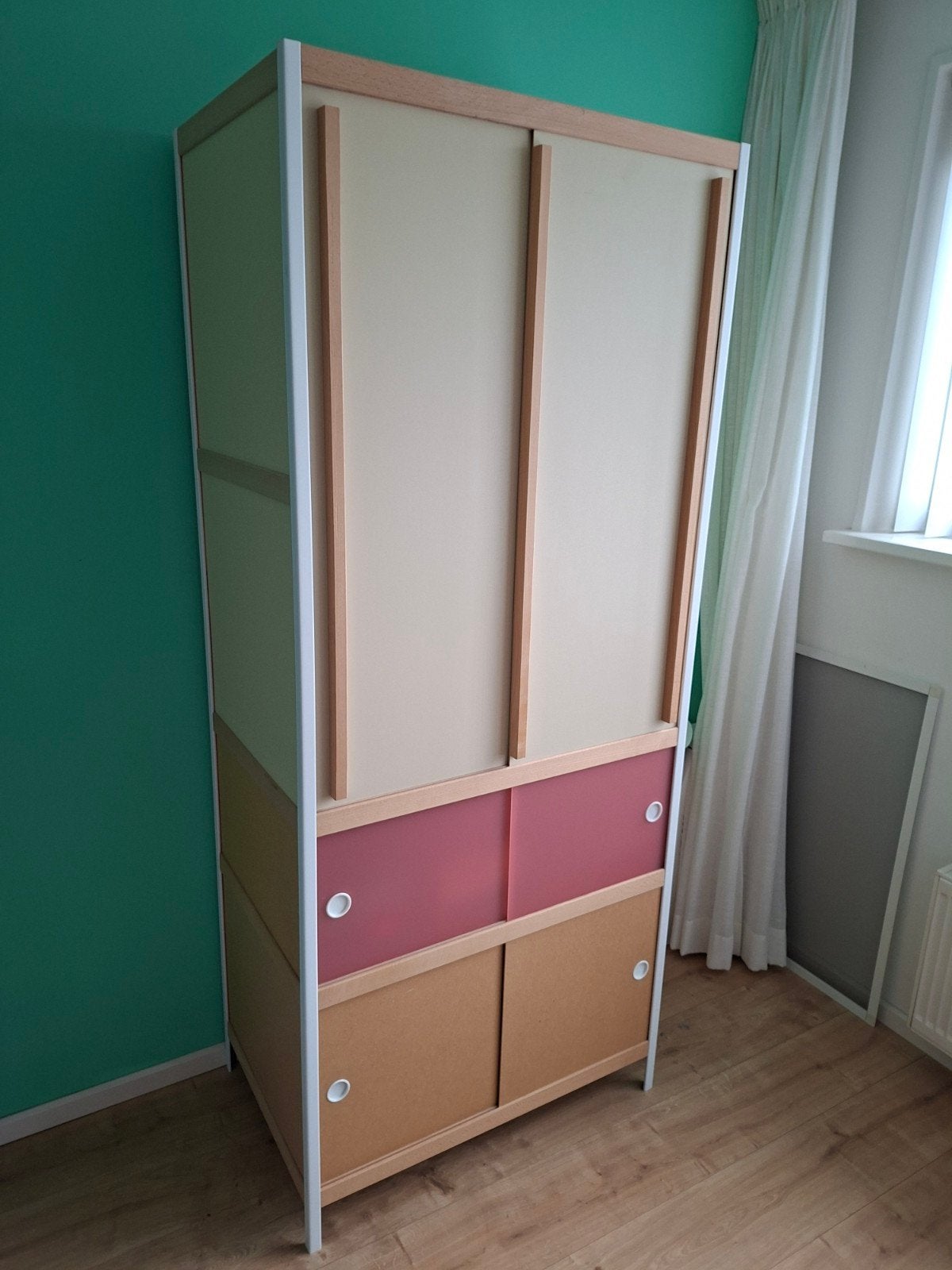 Kledingkast met schuifdeuren - 188x80x52 cm, Ophalen, 50 tot 100 cm, Modern, 150 tot 200 cm