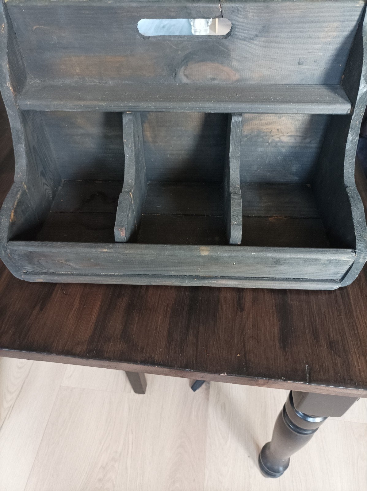 Houten gruttersbak, Ophalen, Hout, Zwart, Landelijk
