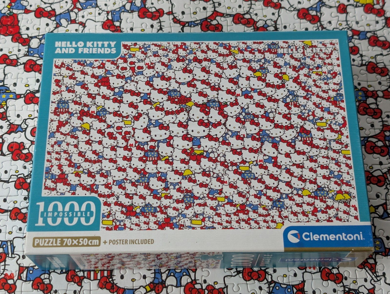hello kitty puzzle, Ophalen of Verzenden, 500 t/m 1500 stukjes, Gebruikt, Legpuzzel