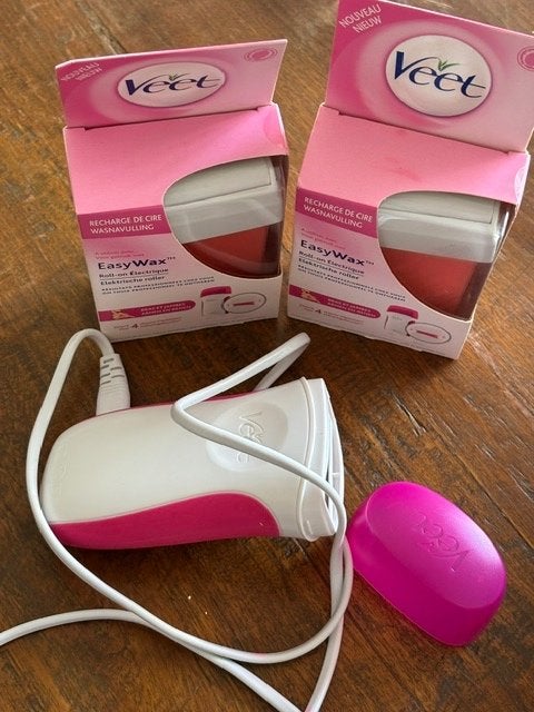 Veet Easy Wax + Better Wax verwarmer/roller set + vulling, Ophalen, Zo goed als nieuw, Overige typen