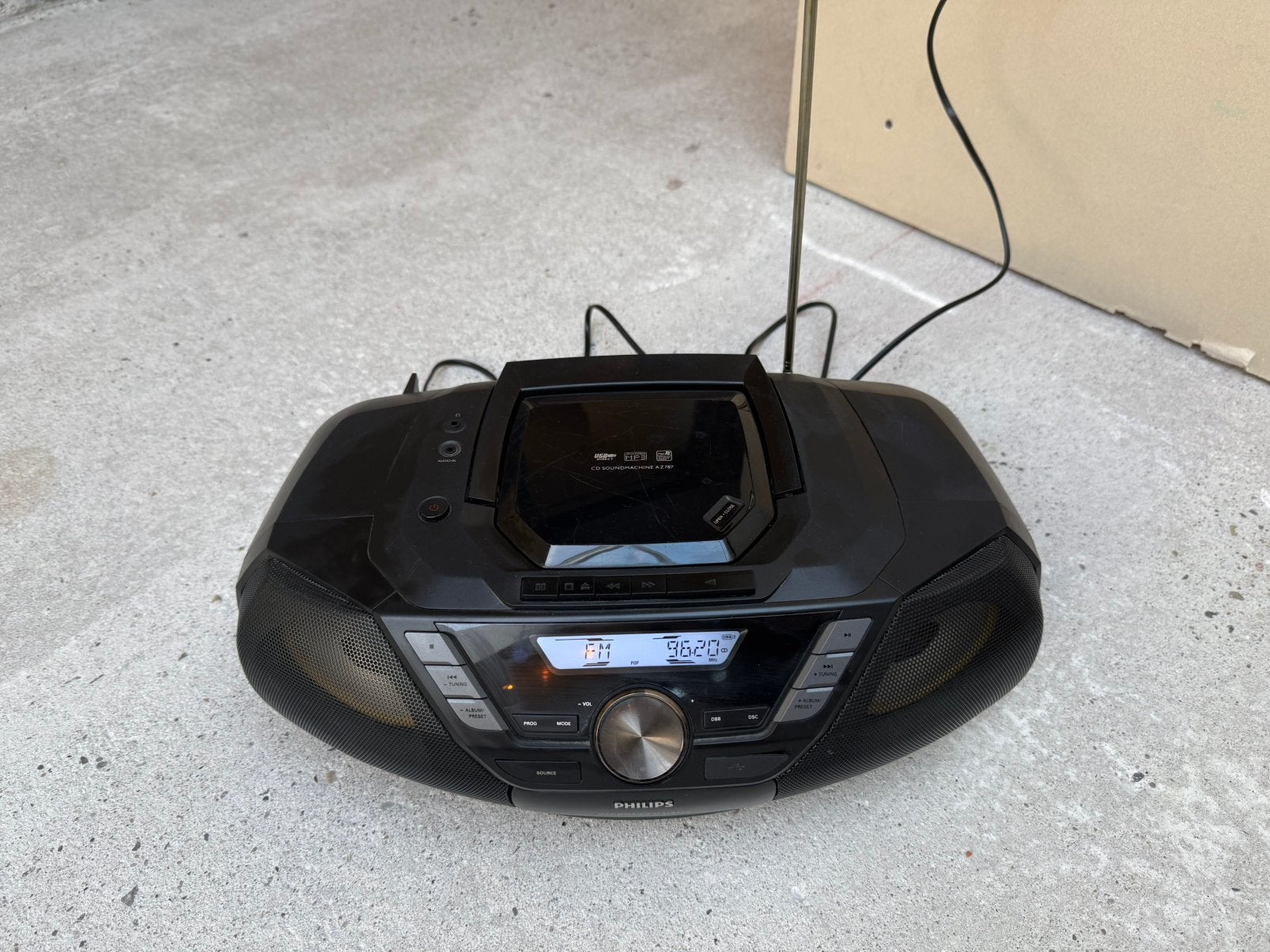 Philips CD Soundmachine AZ787 tuner cassette, Ophalen of Verzenden, Gebruikt, Radio, Met cd-speler