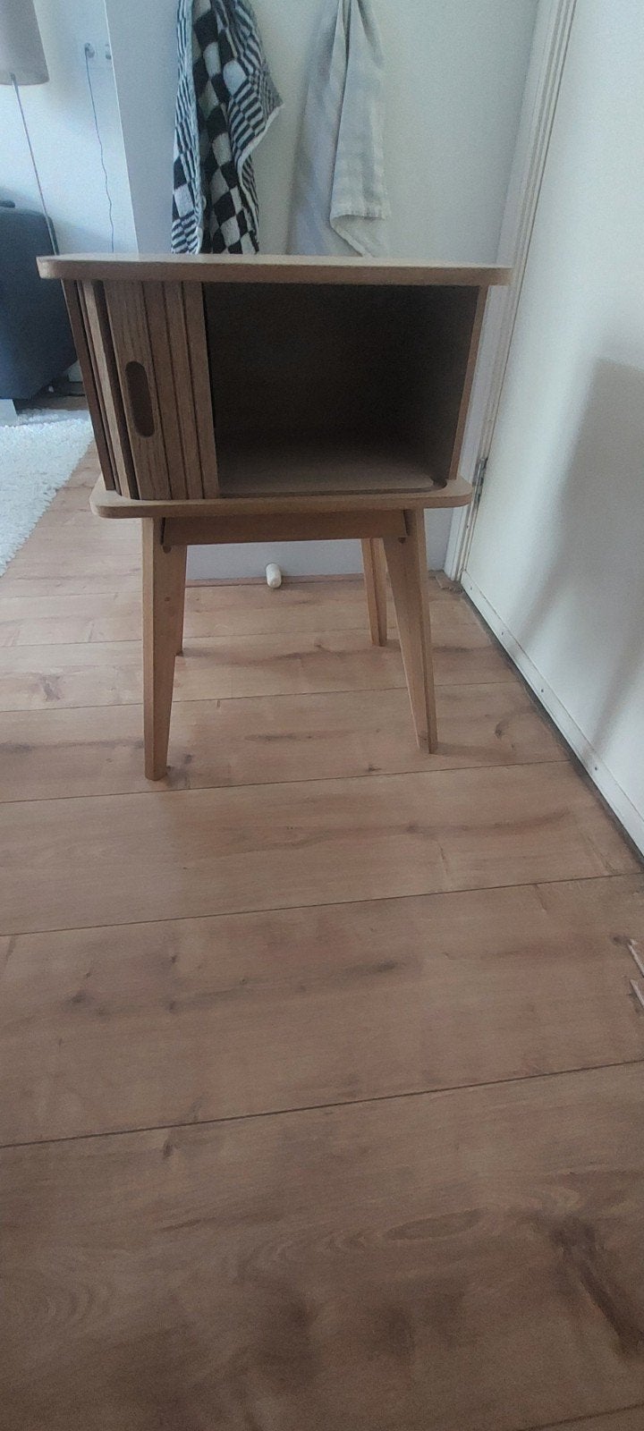 Houten nachtkastje met rolluik, 40x56 cm, Ophalen, Gebruikt, Minder dan 45 cm, 55 tot 70 cm