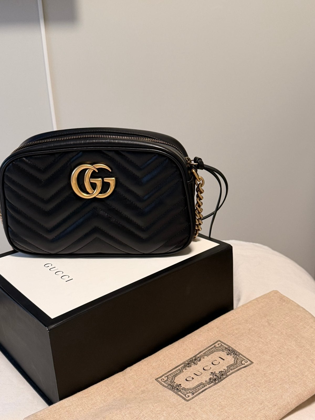 GG marmont crossbody, Sieraden, Tassen en Uiterlijk, Tassen | Damestassen, Verzenden, Nieuw, Zwart, Schoudertasje