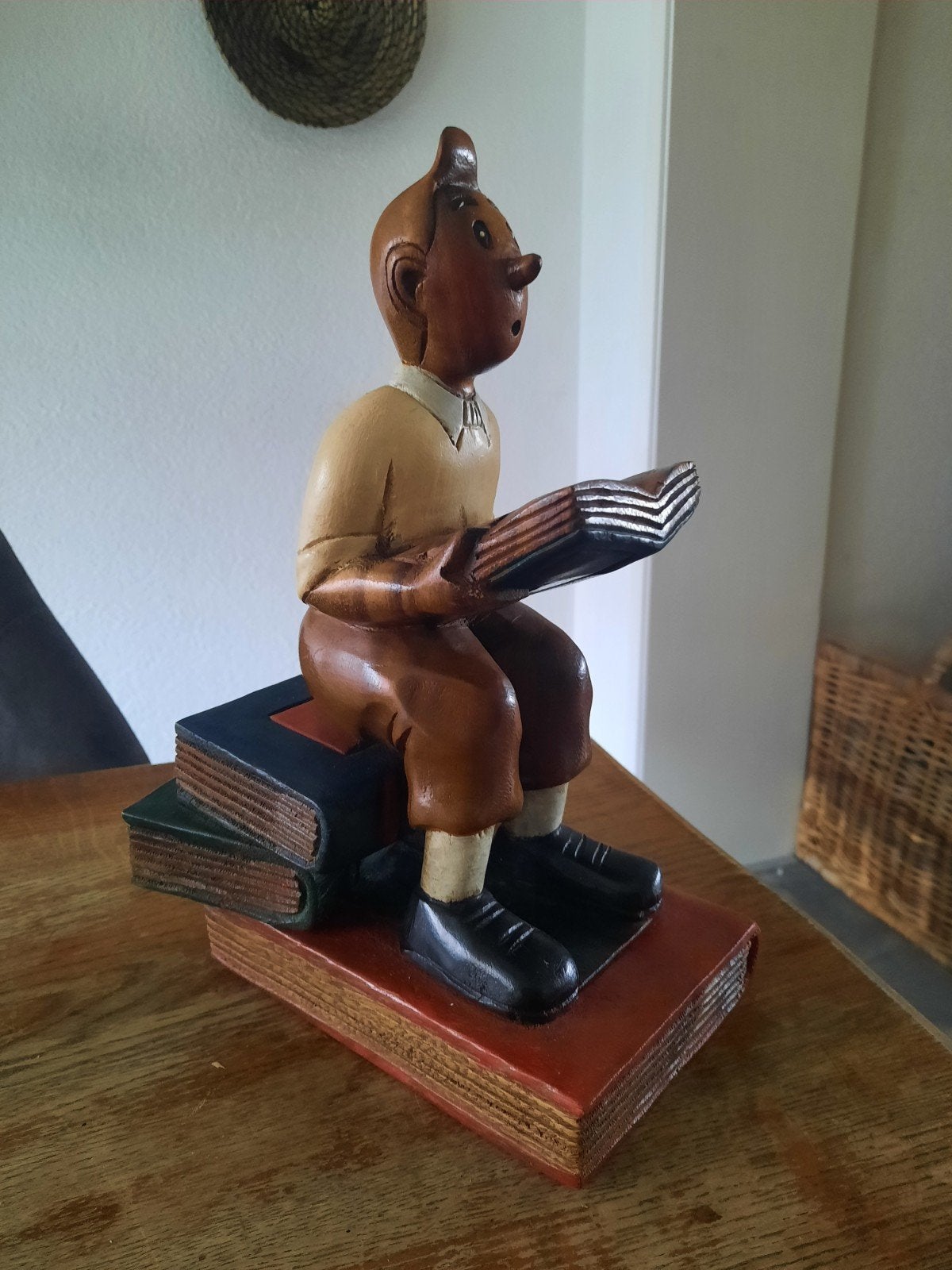 houten kuifje Tin Tin, Ophalen of Verzenden, Kuifje, Beeldje of Figuurtje