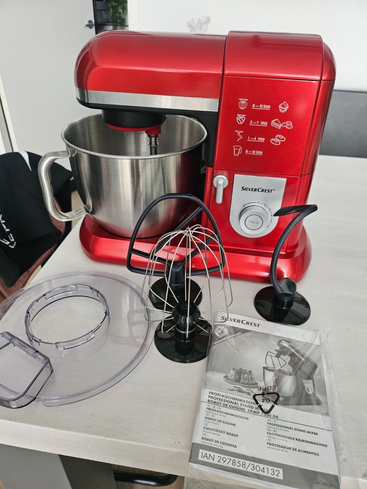 Silvercrest keukenmachine (blender ontbreekt), Ophalen, 4 liter of meer, 3 snelheden of meer, Zo goed als nieuw