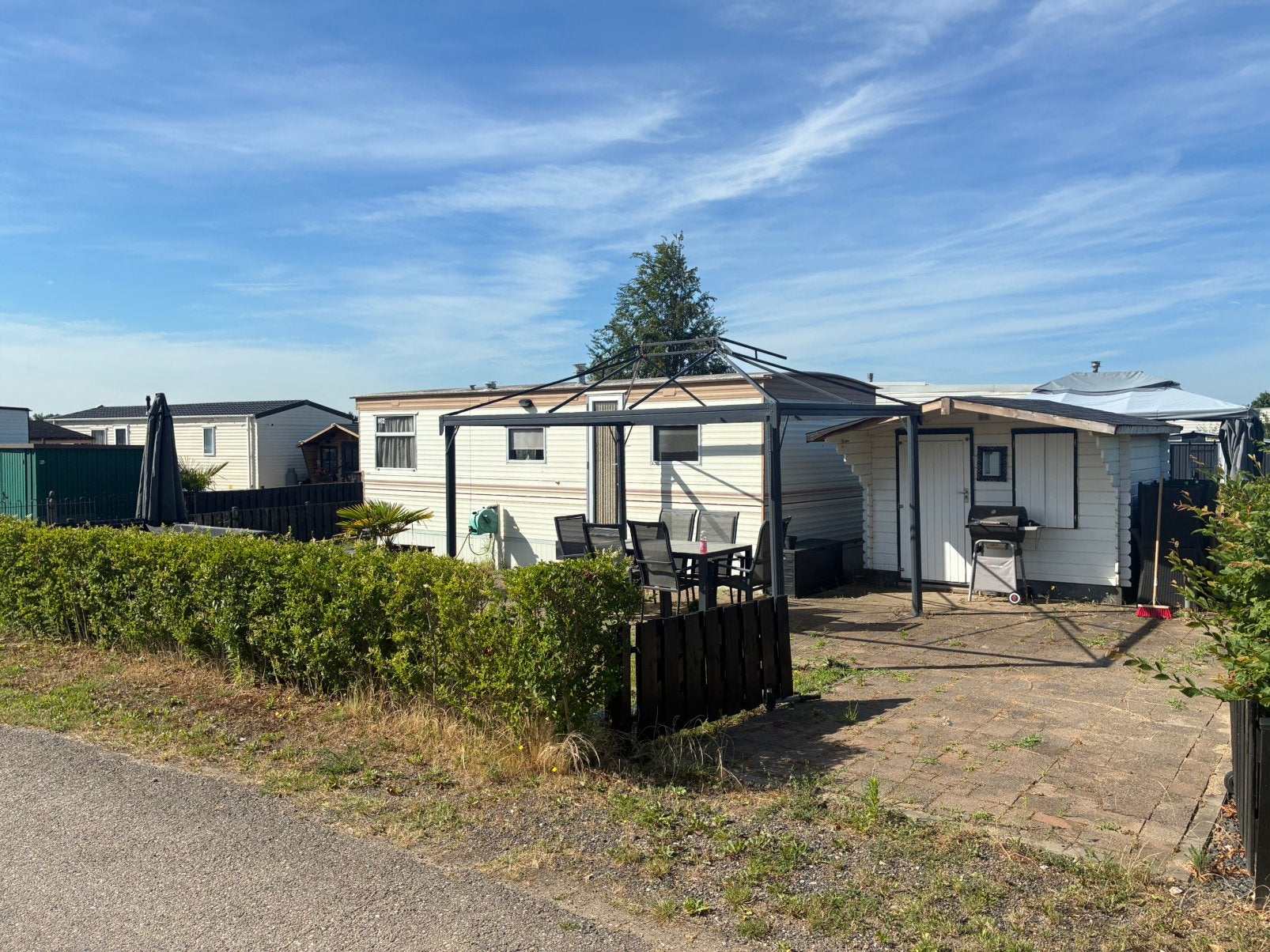 Stacaravan/chalet watersport camping heerewaarden, Caravans en Kamperen, Stacaravans, tot en met 4, Ophalen of Verzenden