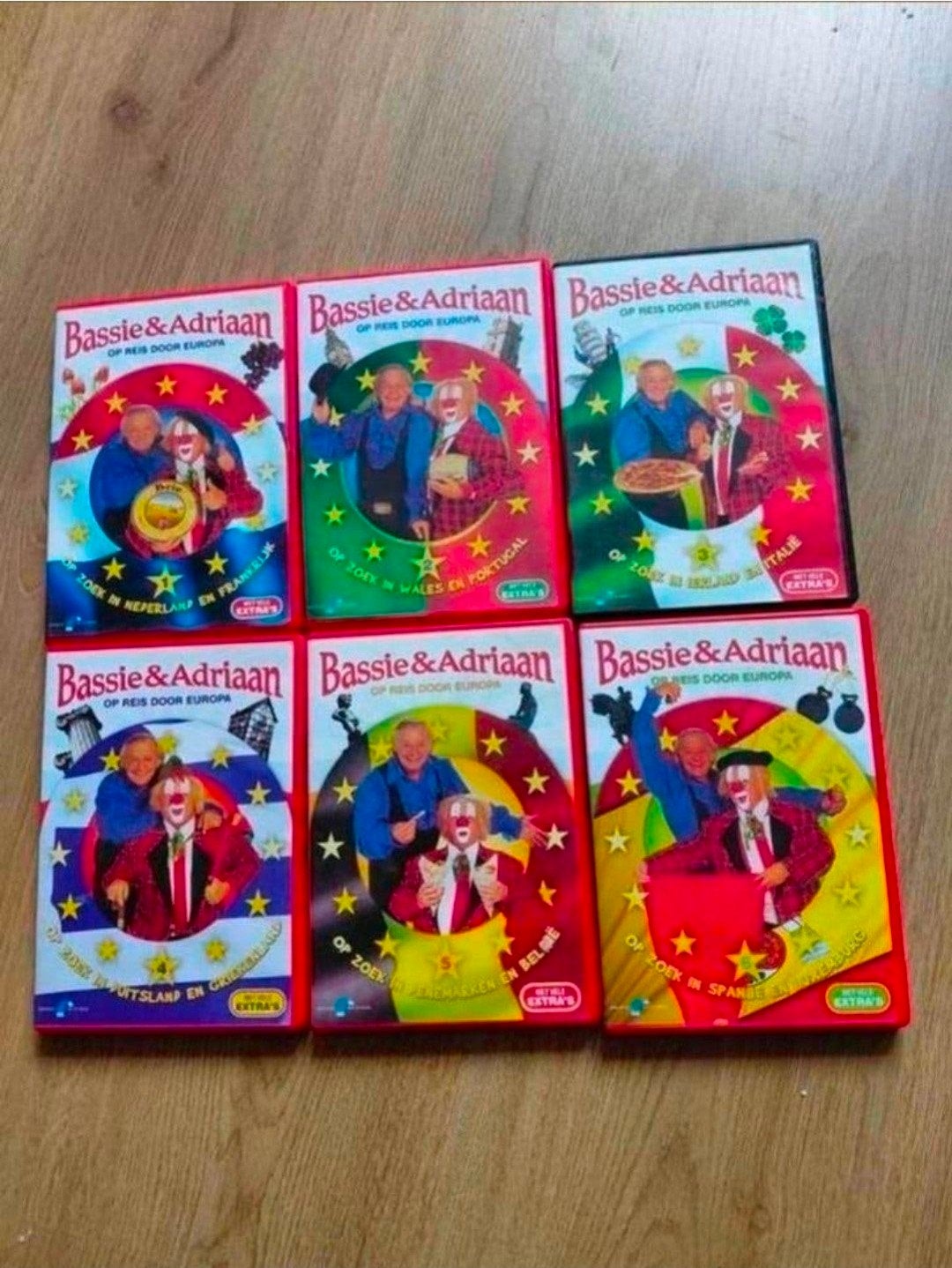 Bassie en Adriaan op reis door Europa reeks dvd., Gebruikt, Alle leeftijden, Tv-serie, Ophalen of Verzenden