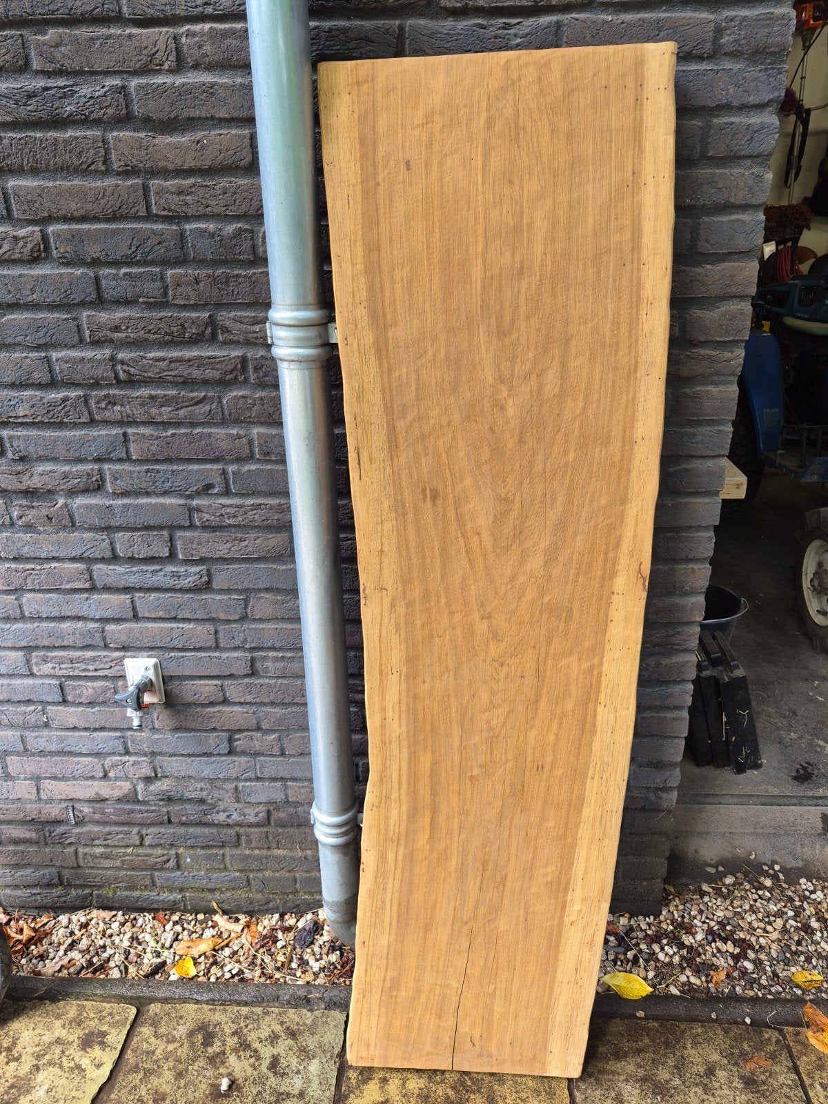 Massief eikenhouten blad - 164x47x5 cm, Doe-het-zelf en Verbouw, Hout en Planken, Ophalen, Gebruikt, Eiken, Plank