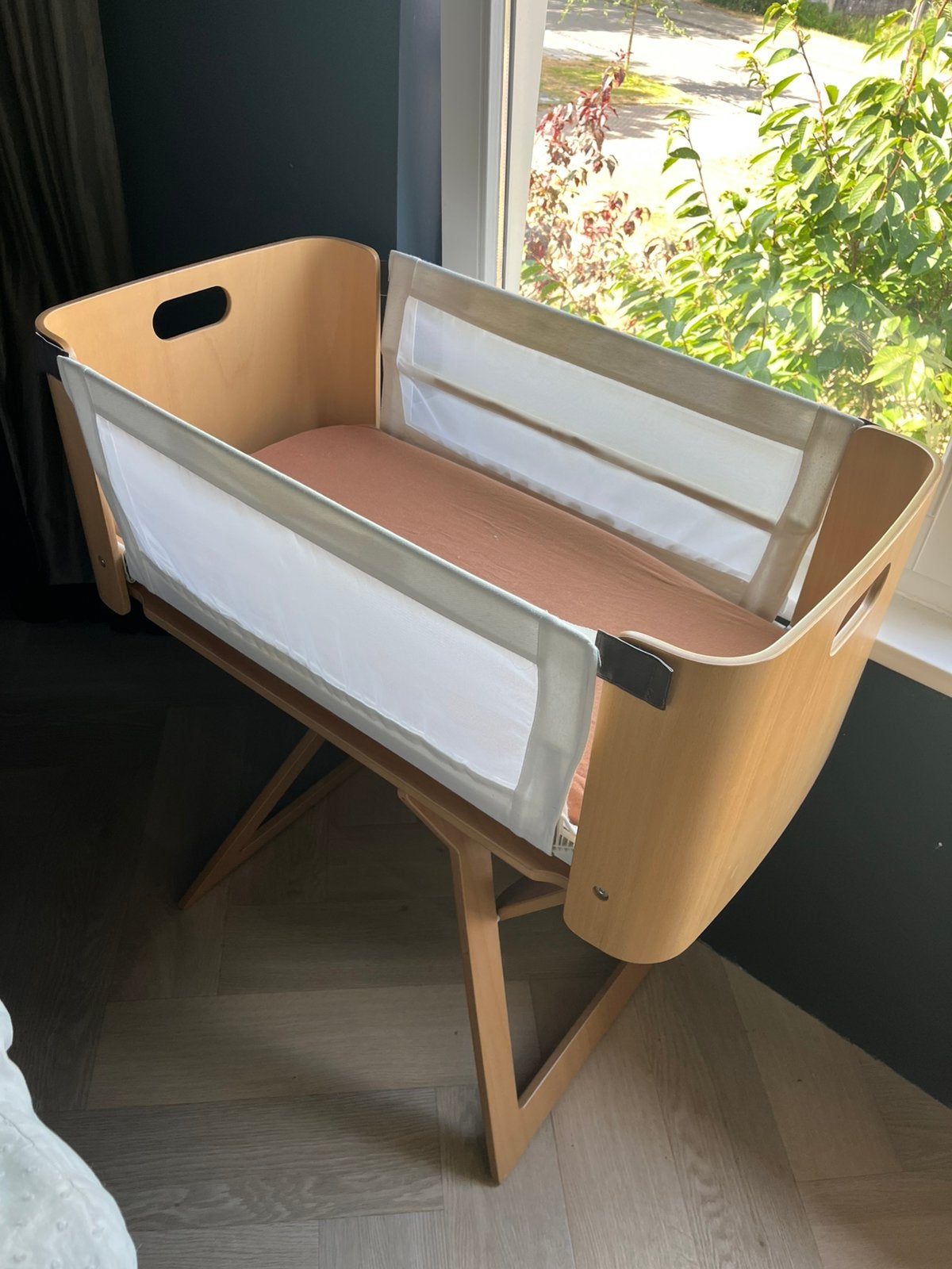Co-sleeper bednest hout inklapbaar, Kinderen en Baby's, Babywiegjes en Ledikanten, Ophalen, Gebruikt, Wieg