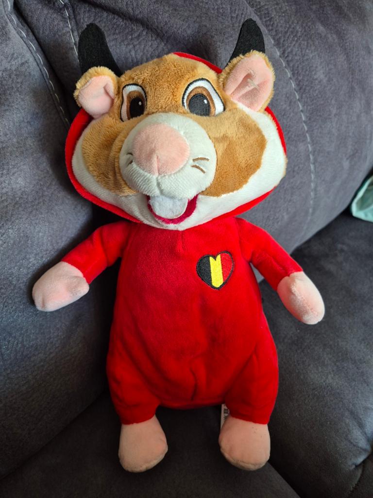 Knuffel AH Hamster Duivel België WK EK, Overige merken, Overige karakters, Hamster, Ophalen of Verzenden