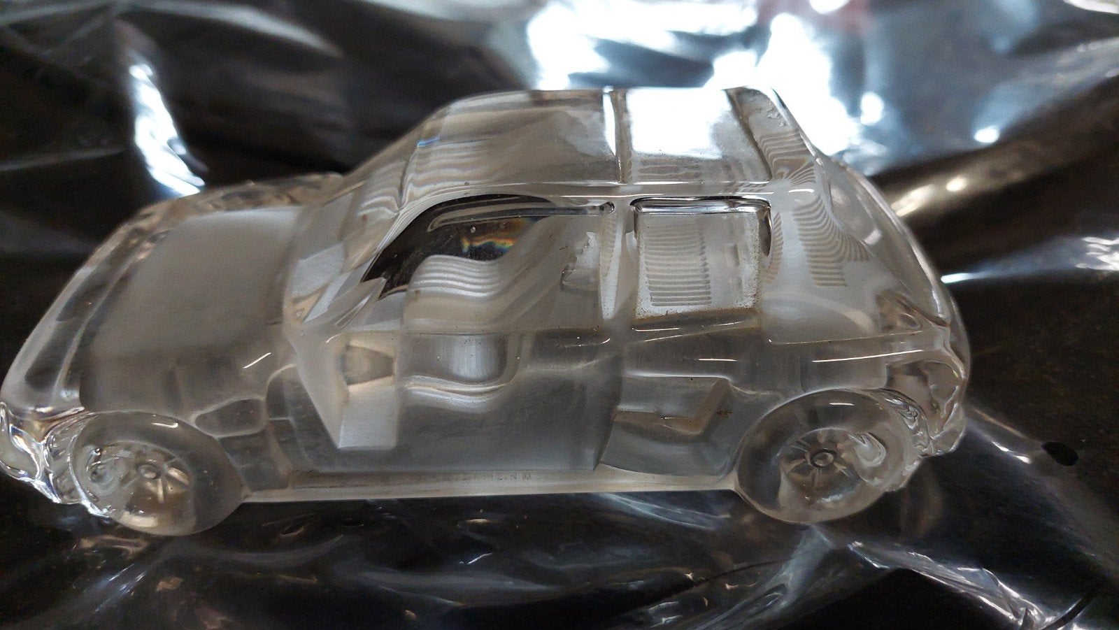 Kristallen modelauto Peugeot 205, Overige merken, Auto, Groter dan 1:32, Ophalen of Verzenden