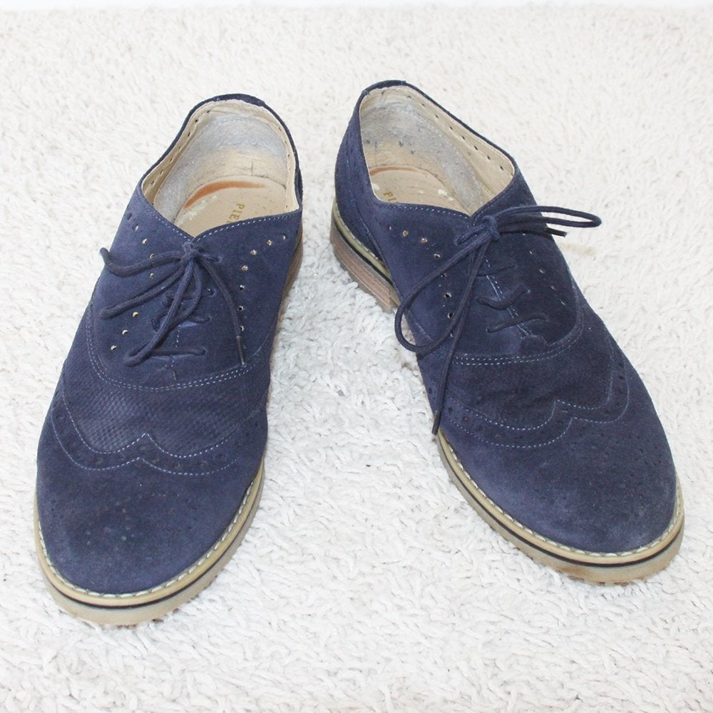 Mooie Suede Pier One Veter Schoenen s22 (Maat 41) € 25,-, Kleding | Dames, Schoenen met lage hakken, Blauw, Ophalen of Verzenden