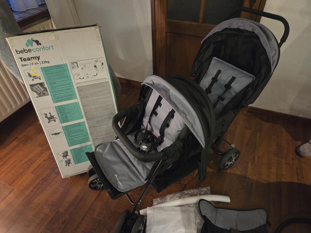 Bebe Confort Duowagen - Teamy, Kinderen en Baby's, Kinderwagens en Combinaties, Gebruikt, Duowagen, Ophalen, Kinderwagen