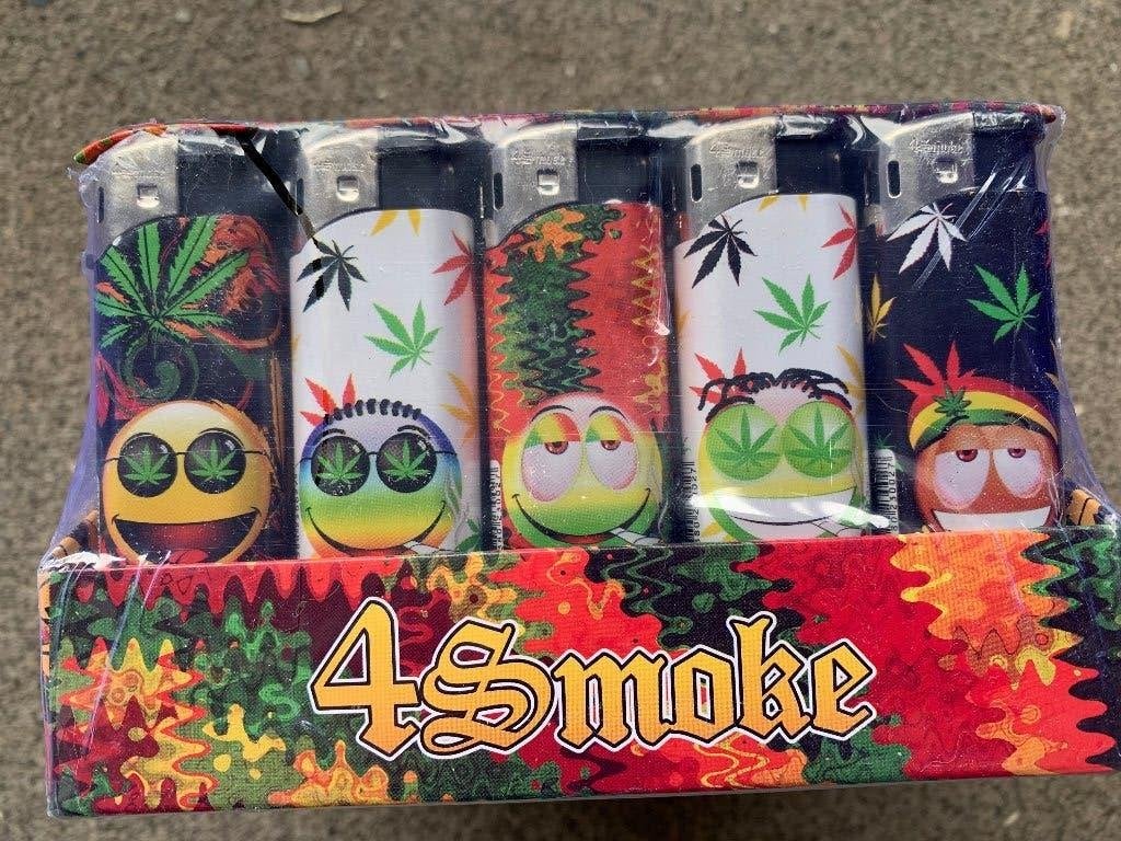 50X Aansteker Wiet Smileys Print klik navulbaar, Ophalen, Nieuw, Aansteker