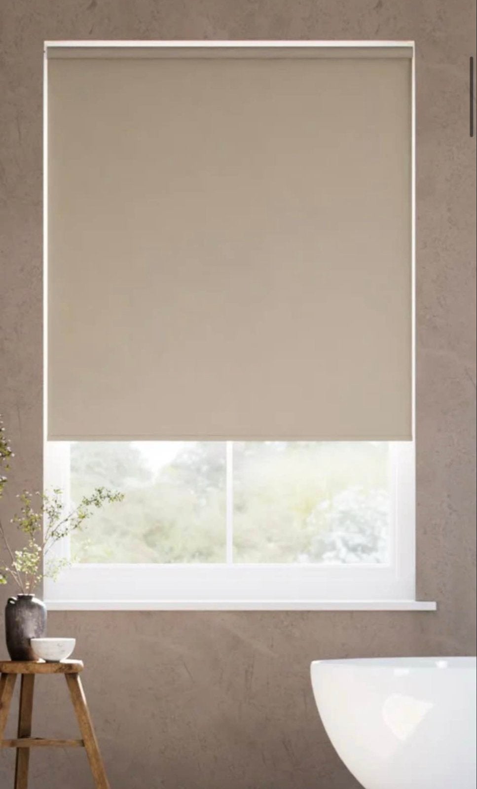 Stijlvol Rolgordijn - Beige, Verduisterend zie beschrijving, Ophalen, Overige merken, Verduisterend, Beige