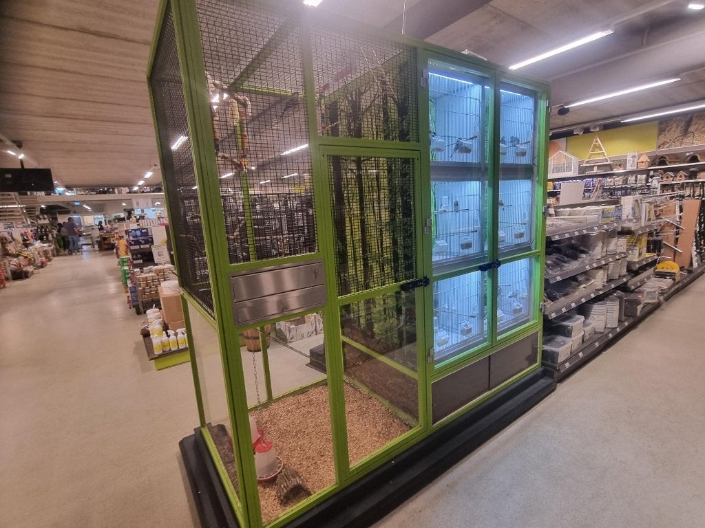 Aluminium volière te koop t.e.a.b., Dieren en Toebehoren, Ophalen, Gebruikt, Aluminium, Volière