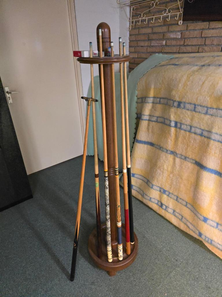 Biljart keuenhouder, keu, biljartkeu houder, biljarten, Sport en Fitness, Biljarten en Poolen, Ophalen, Gebruikt, Keu of Ballen