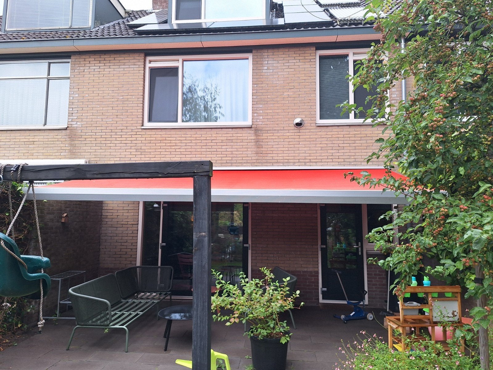 Elektrisch zonnescherm 550x250 cm met afstandsbediening, Ophalen, Gebruikt, 450 cm of meer, Elektrisch
