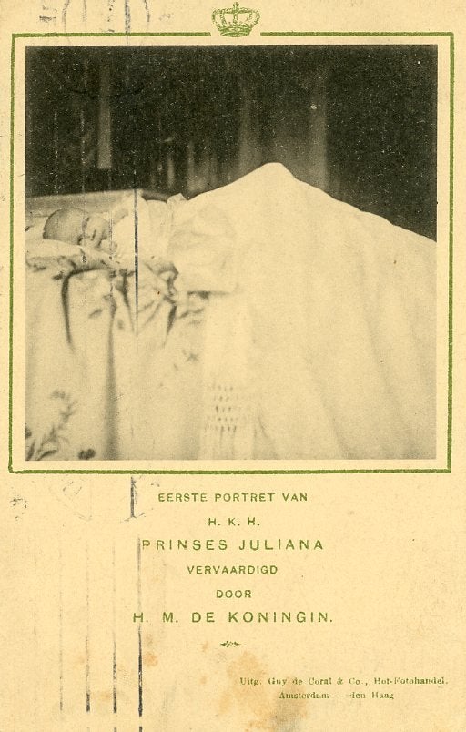 PRINSES JULIANA 1909 (DR185), Verzamelen, Koninklijk Huis en Royalty, Verzenden, Gebruikt, Nederland, Kaart, Foto of Prent