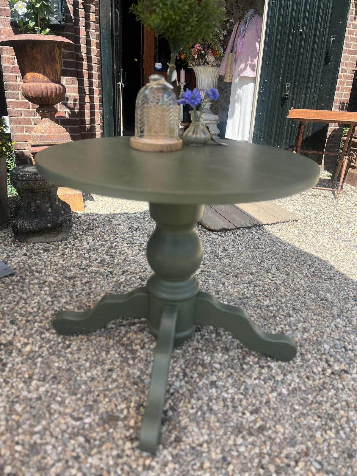 Ronde tafel - Groen - Klassiek landelijke engelse stijl, Ophalen, Gebruikt, -, -