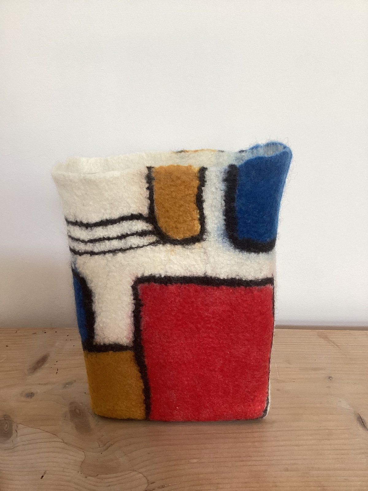 Wolvilt vaas bloempot handgevilt, Ophalen, Nieuw, Figuurtje(s), Wolvilt