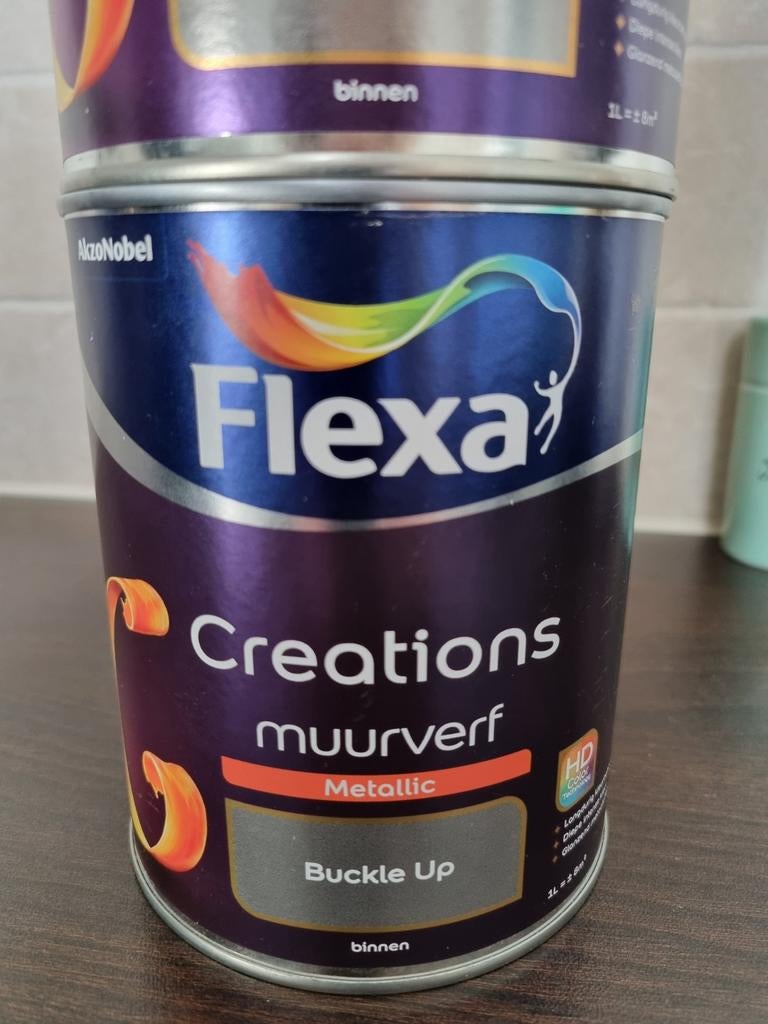 Flexa Creations Muurverf Metallic 'Buckle Up', Doe-het-zelf en Verbouw, Verf, Beits en Lak, Ophalen