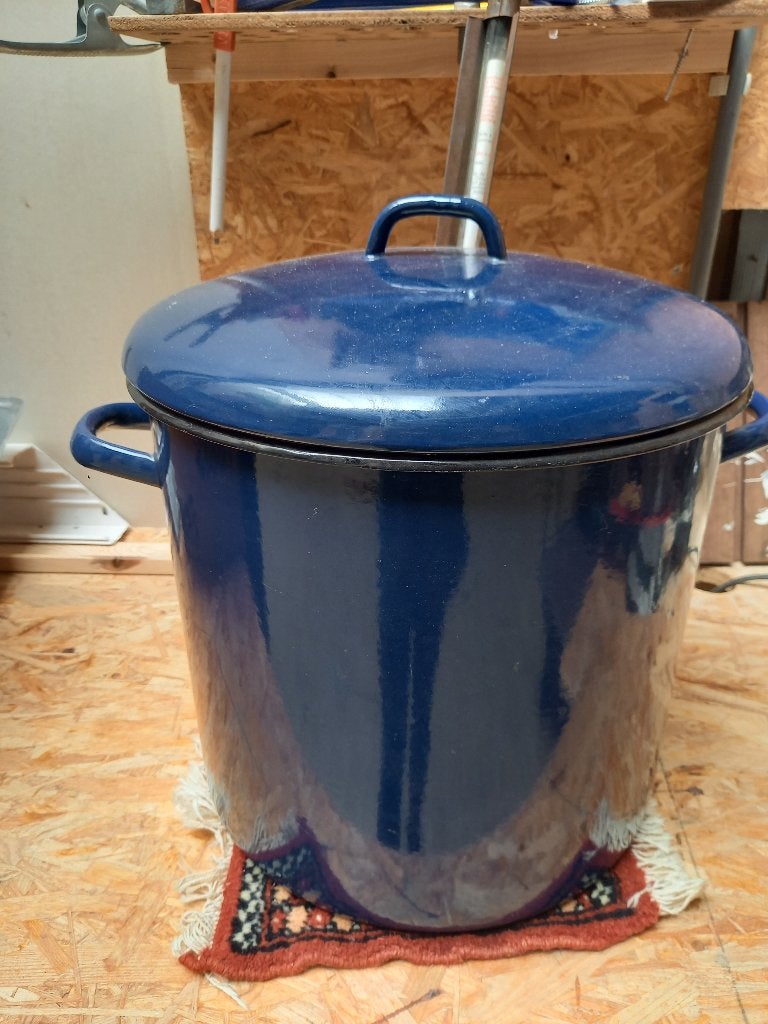 Emaille weckpan sap pan inmaken, Ophalen, Gebruikt, Kookpan, Met deksel