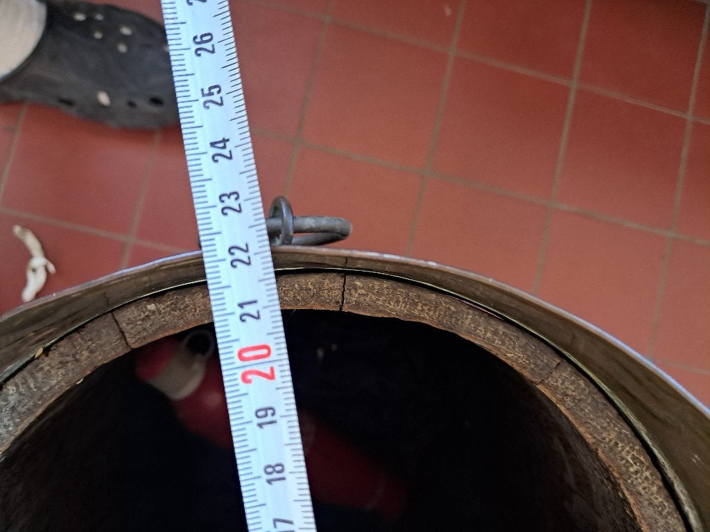 Houten Ton Paraplubak Messing Beslag Haringvat  CS27312, Ophalen, Gebruikt, Hout