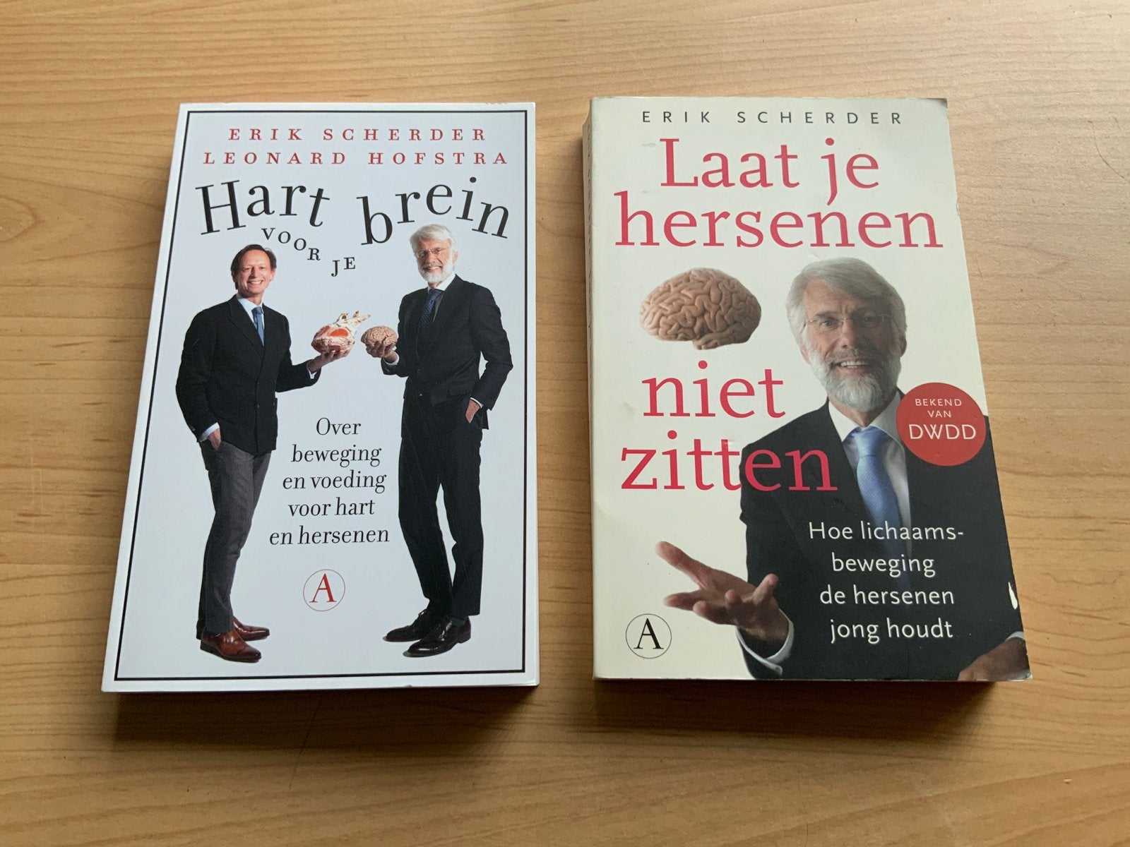 Erik Scherder Boeken: Hart voor je Brein & Laat je Hersenen, Boeken, Ophalen of Verzenden, Zo goed als nieuw, Gezondheid en Conditie