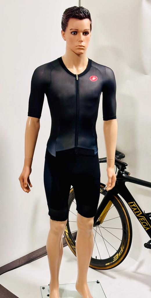Wielrenkleding wielrenpak snelpak speedsuit maat M Castelli, Fietsen en Brommers, Fietsaccessoires | Fietskleding, Ophalen of Verzenden
