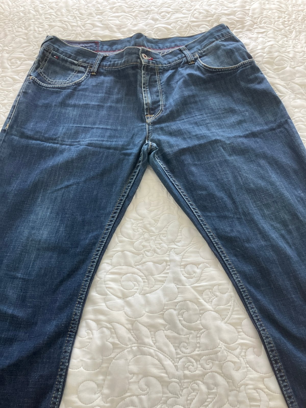 Tommy Hilfiger Heren Jeans - Maat W36/L34, 100% Katoen, Ophalen of Verzenden, Gedragen, Blauw, W36 - W38 (confectie 52/54)