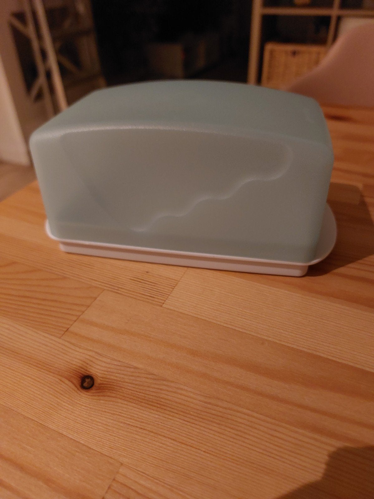 Tupperware Botervloot - Lichtblauw/Wit, Ophalen of Verzenden, Wit