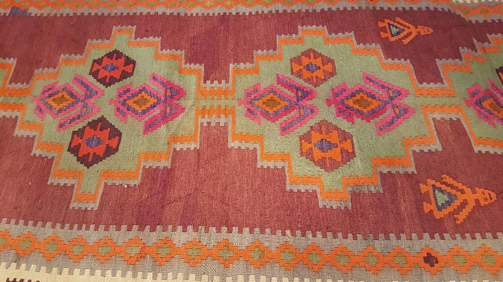Oosters Harsin kelim 420x195/Perzisch tapijt/Vloerkleed/wol, Www.simatapijten.nl, 150 tot 200 cm, Ophalen of Verzenden, Info@simatapijten.nl