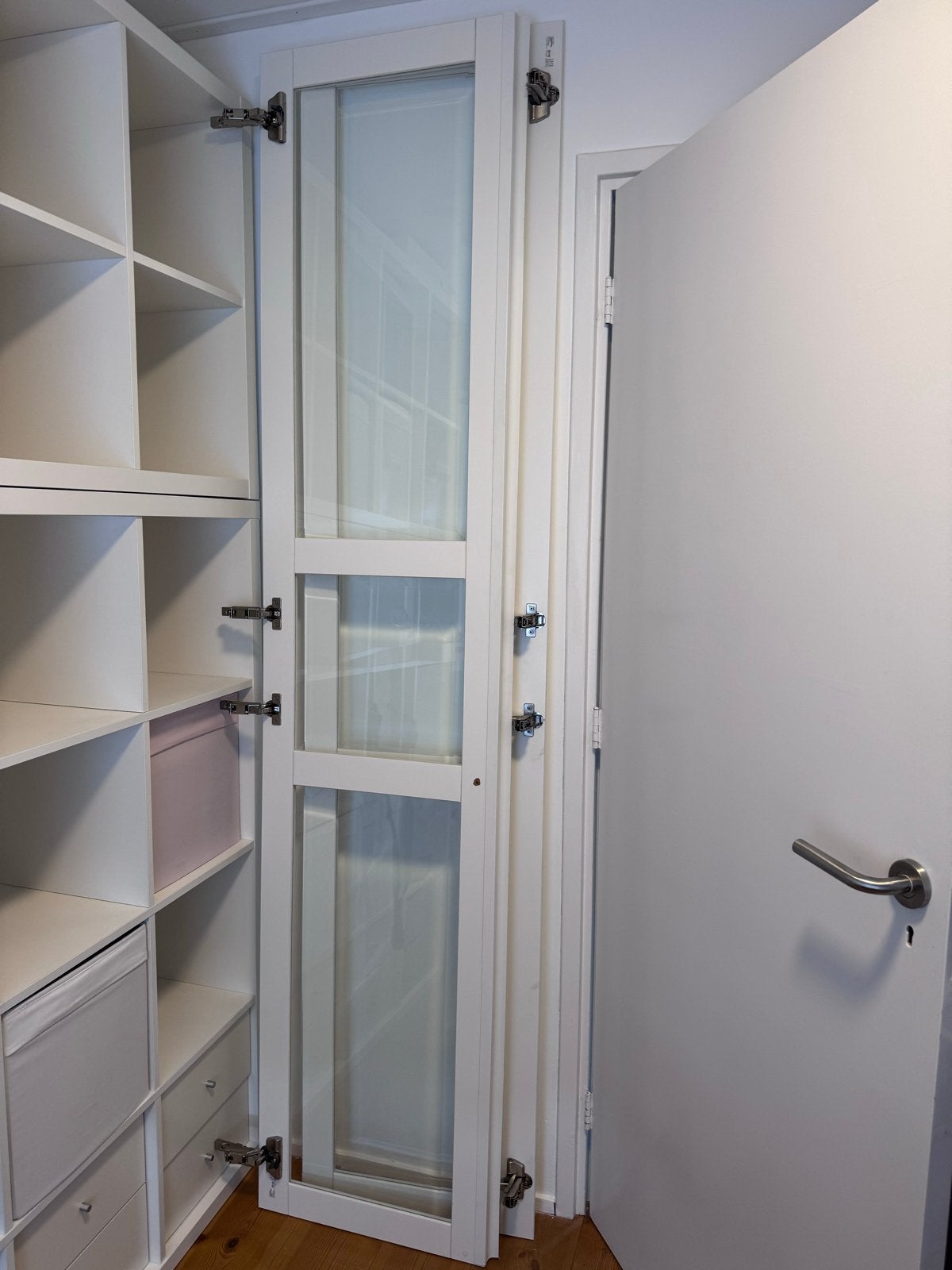 2 IKEA Pax Tyssedal glazen deuren 50x229cm, Ophalen, Minder dan 50 cm, 200 cm of meer, Met deur(en)