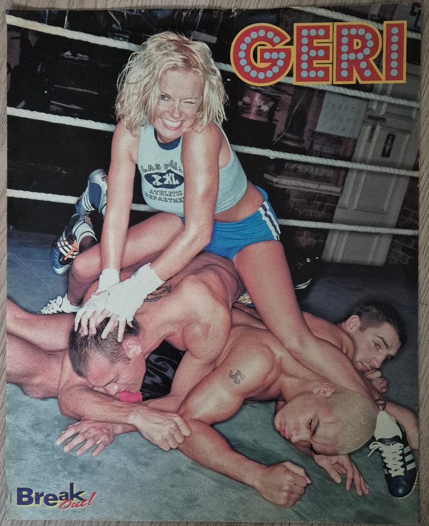 Mooie poster (A4) GERI HALLIWELL (SPICE GIRLS)  (BREAK OUT), Rechthoekig Staand, A4 of kleiner, Ophalen of Verzenden, Zo goed als nieuw