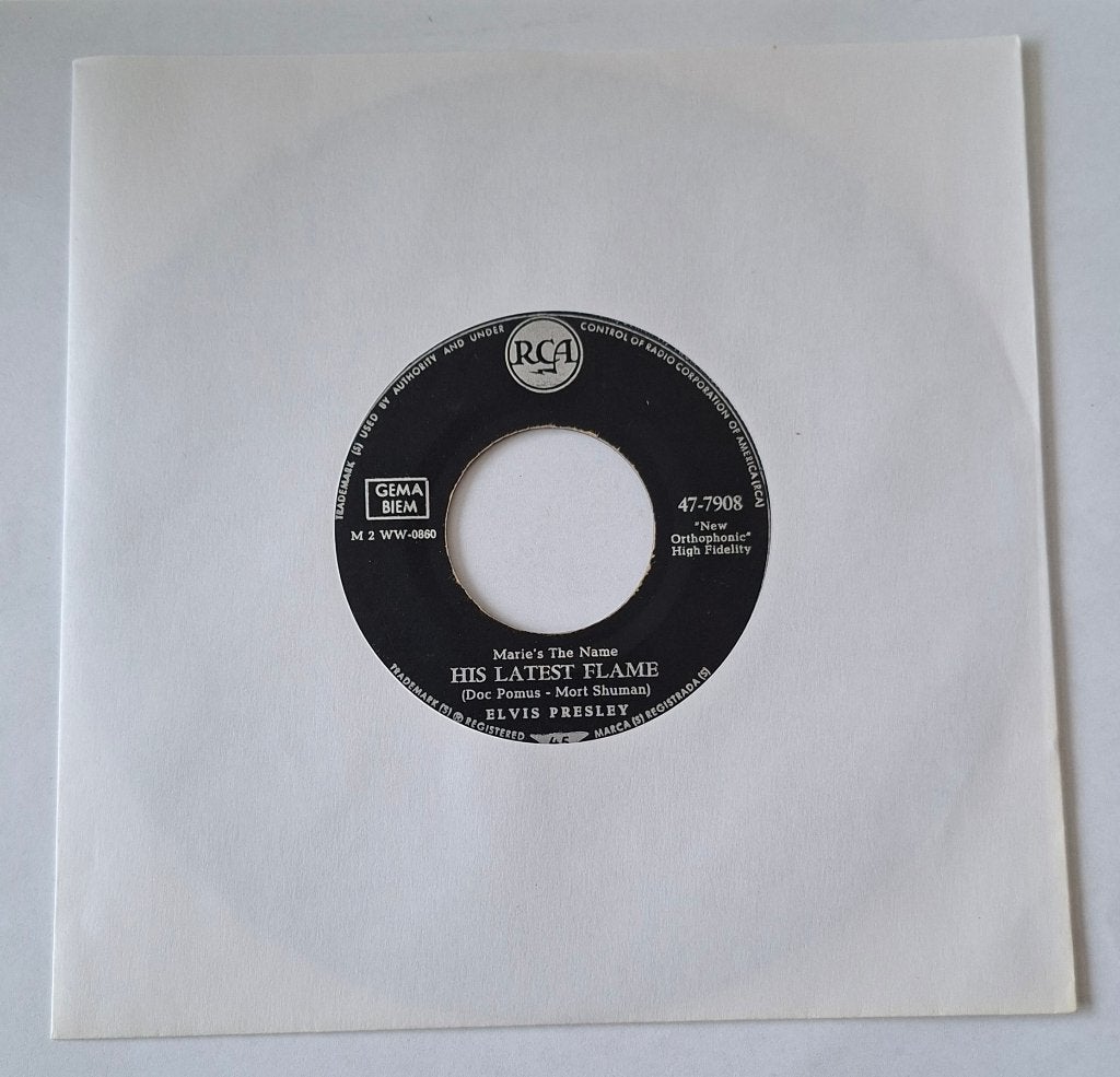 Elvis Presley - His latest flame, Ophalen of Verzenden, Gebruikt, Pop, Overige typen