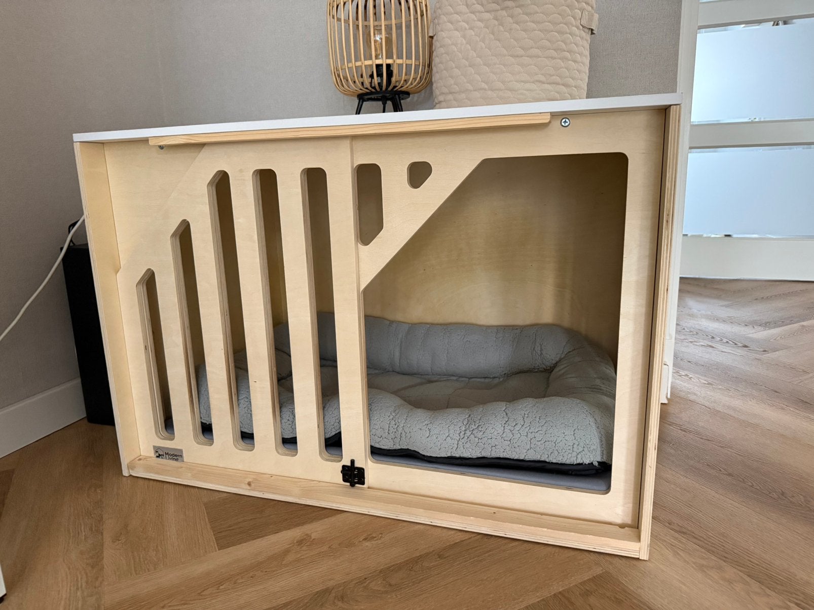 Houten hondenbech met kussen 90,6x60x61,2, Ophalen, Zo goed als nieuw, 110 cm of meer, Minder dan 65 cm