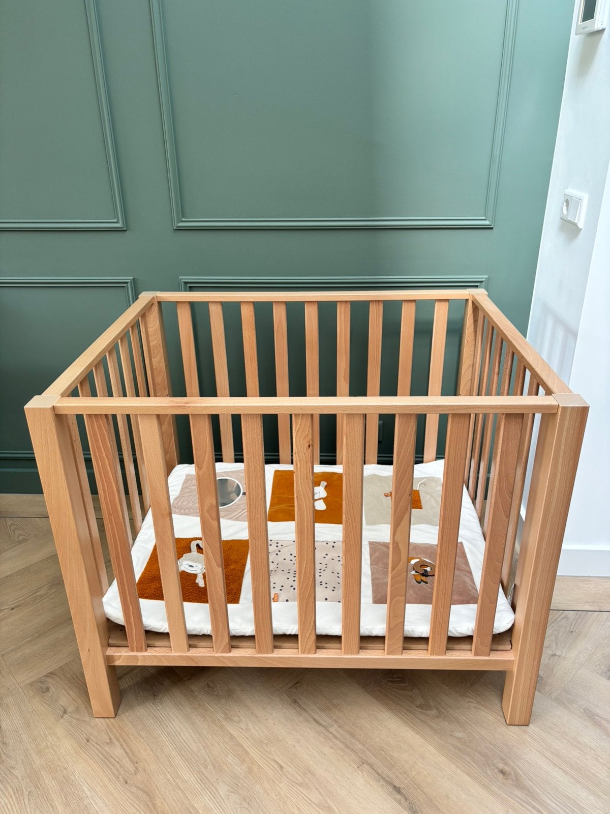 Bopita box Brent - naturel, Kinderen en Baby's, Boxen, Ophalen, Zo goed als nieuw, Rechthoekig, In hoogte verstelbaar
