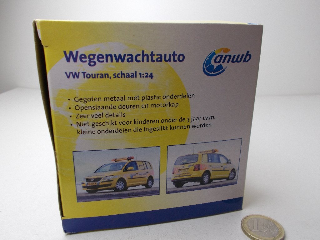 Vintage ANWB WEGENWACHT VW TOURAN (NIEUW IN DOOS!) 1:24!, Ophalen of Verzenden, Nieuw, Auto, Welly