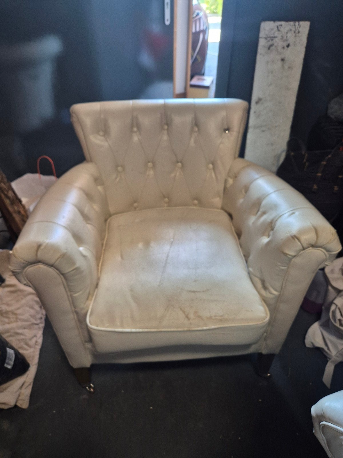 3 Riviera Maison fauteuils - gratis op te halen, Ophalen, Gebruikt, Leer