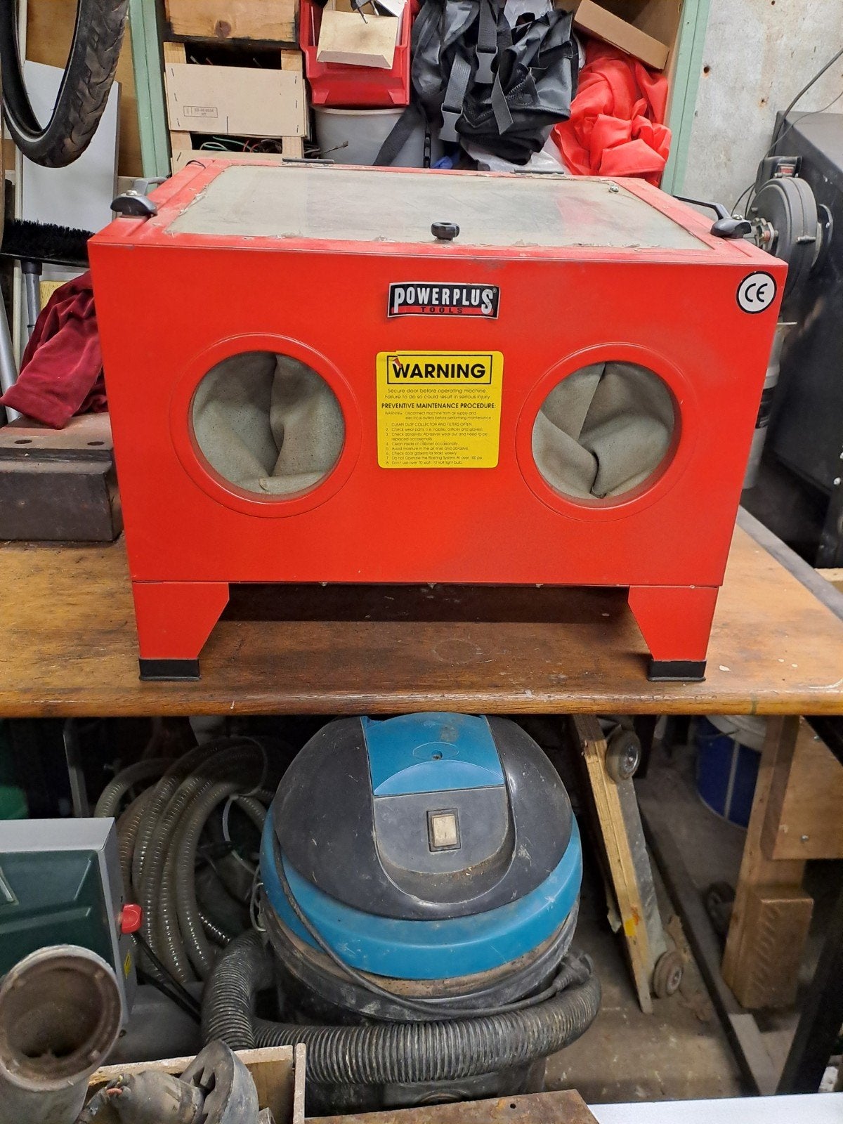 Straalkast Powerplus 60x50x60 cm - Goede staat, Ophalen