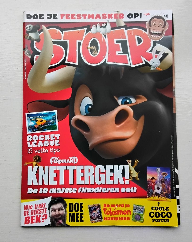 Jeugdtijdschrift Stoer + poster van film Coco en Ferdinand, Ophalen of Verzenden, Gelezen