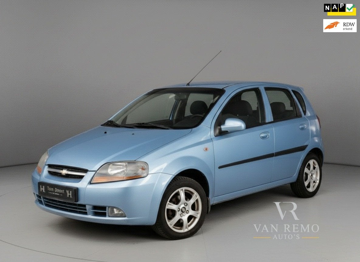 Daewoo Kalos 1.4-16V Automaat|Airco|Pdc|5drs|Nap!, Auto's, Daewoo, 94 pk, Zwart, 4 cilinders, Bedrijf